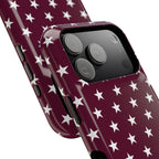 Maroon Stars Tough iPhone Case