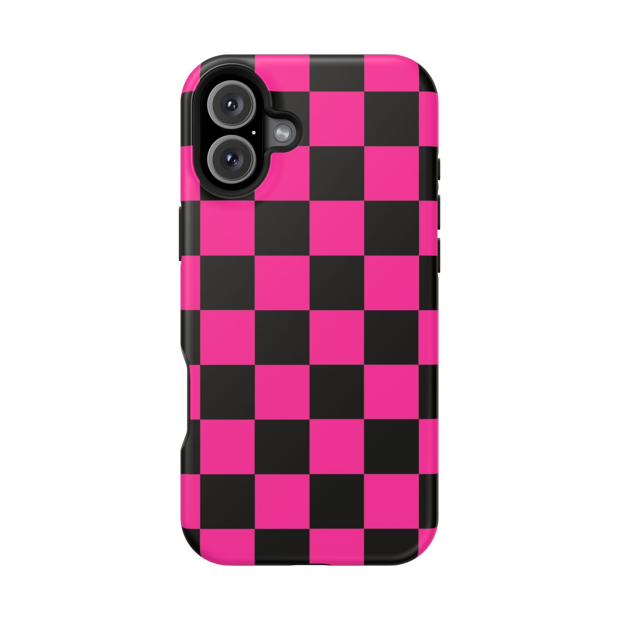 Pink Grid Tough iPhone Case