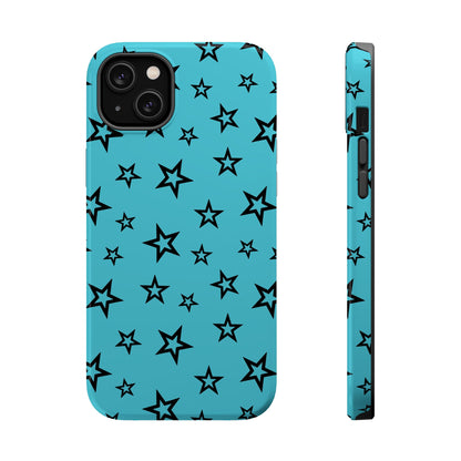 Turquoise Stars MagSafe Tough iPhone Case