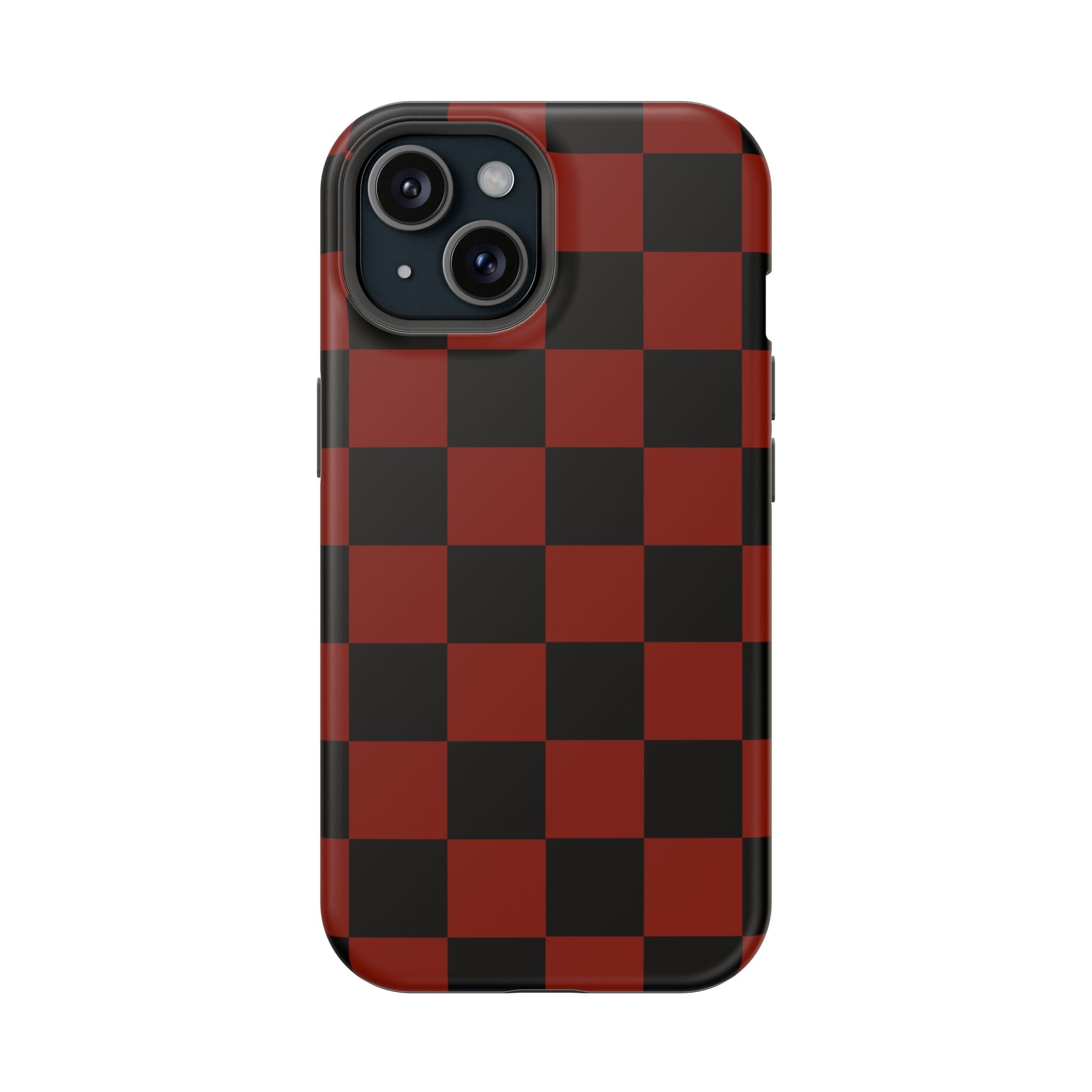 Red Grid Tough iPhone Case