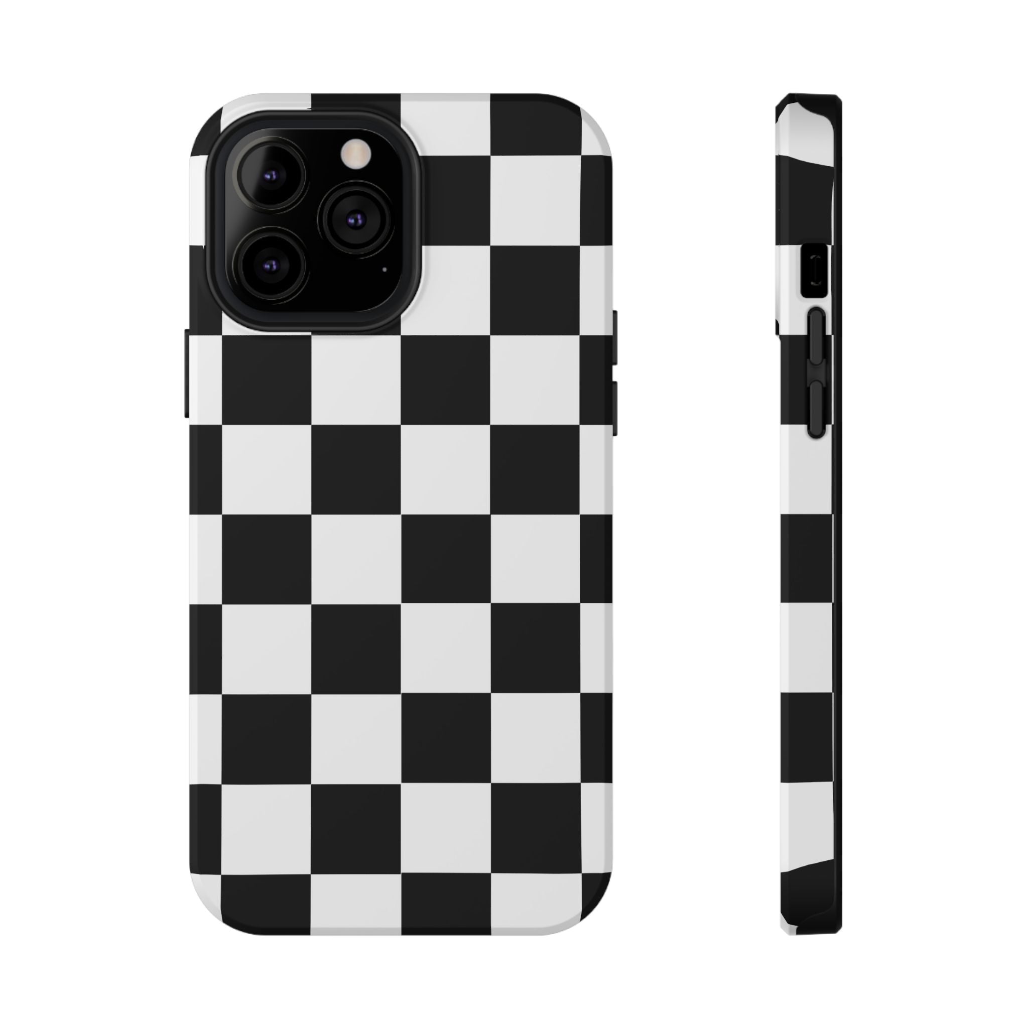 Black Grid Tough iPhone Case