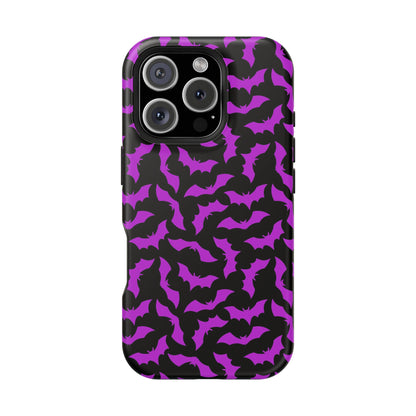 Purple Bats MagSafe Tough iPhone Case