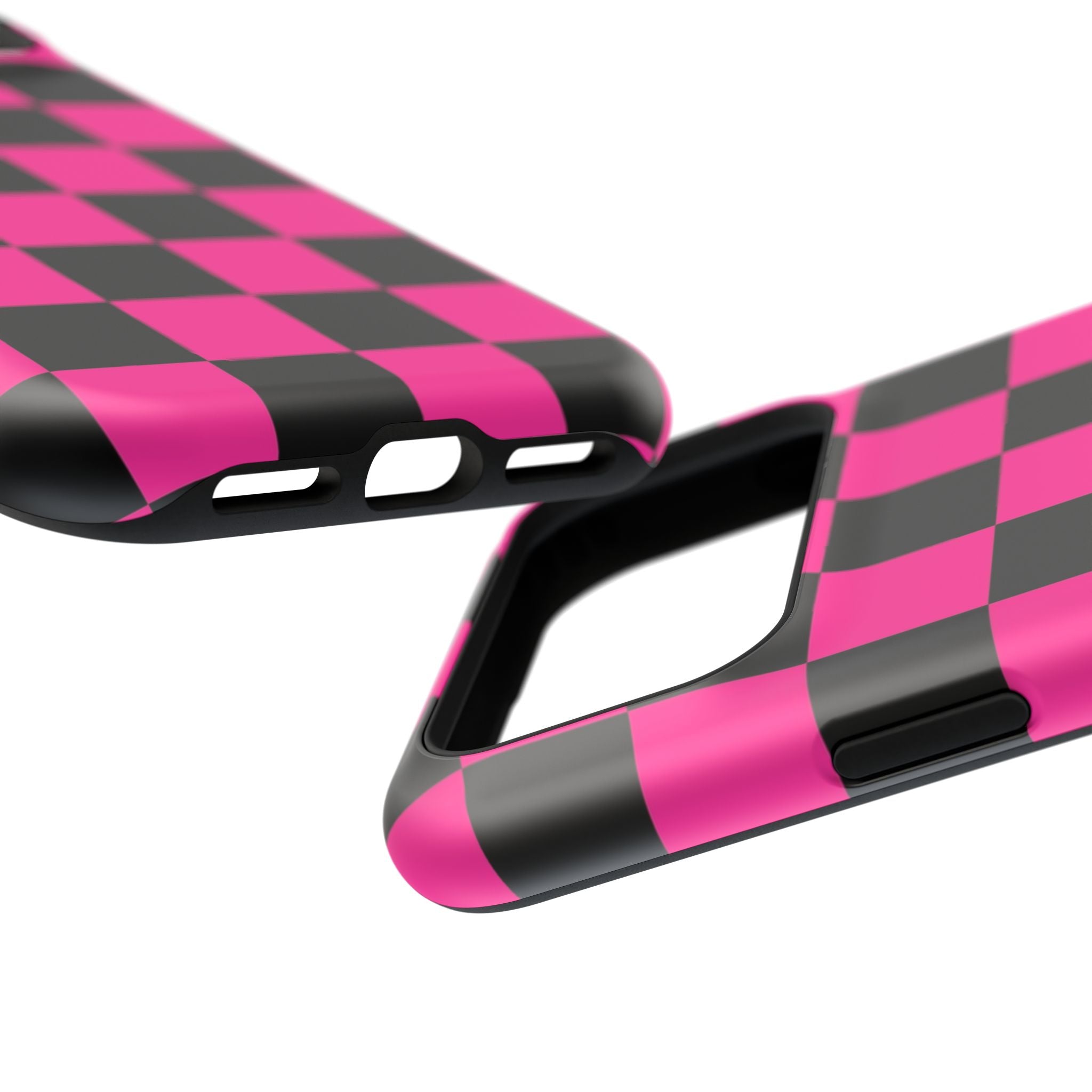 Pink Grid Tough iPhone Case
