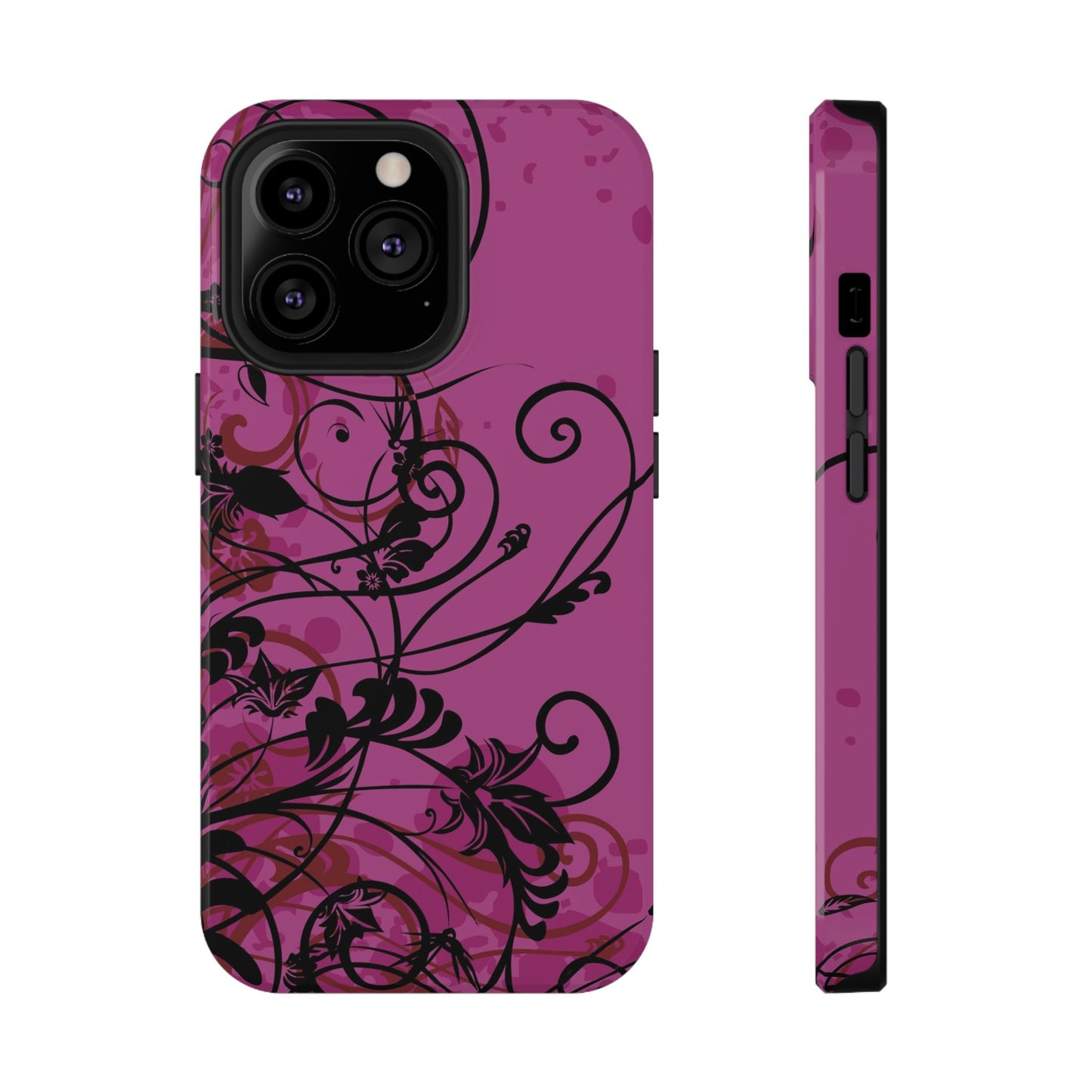 Midnight Petals Tough iPhone Case