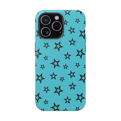 Turquoise Stars MagSafe Tough iPhone Case