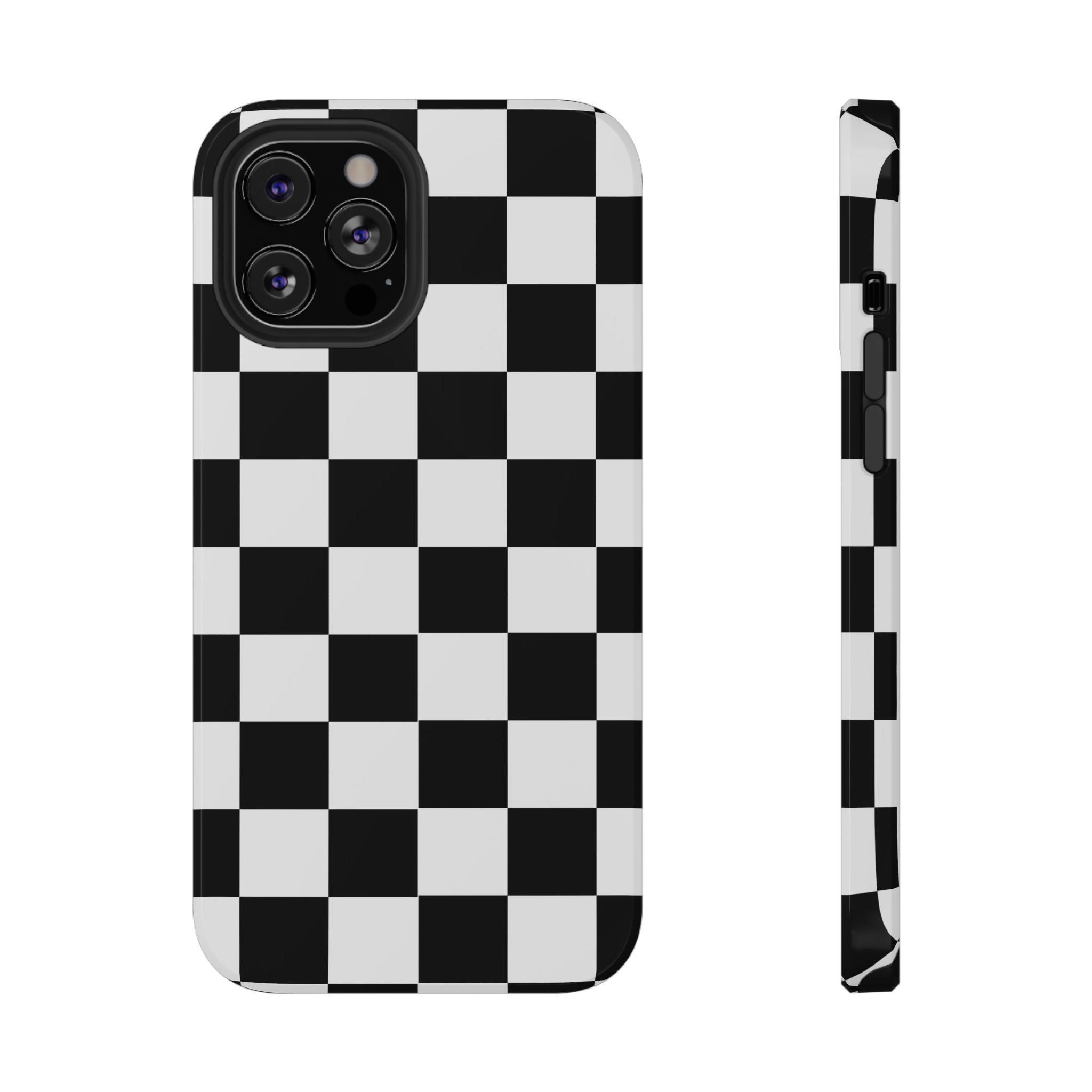 Black Grid Tough iPhone Case