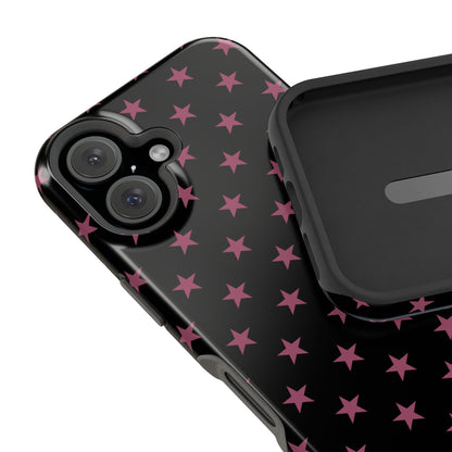 Burgundy Stars MagSafe Tough iPhone Case