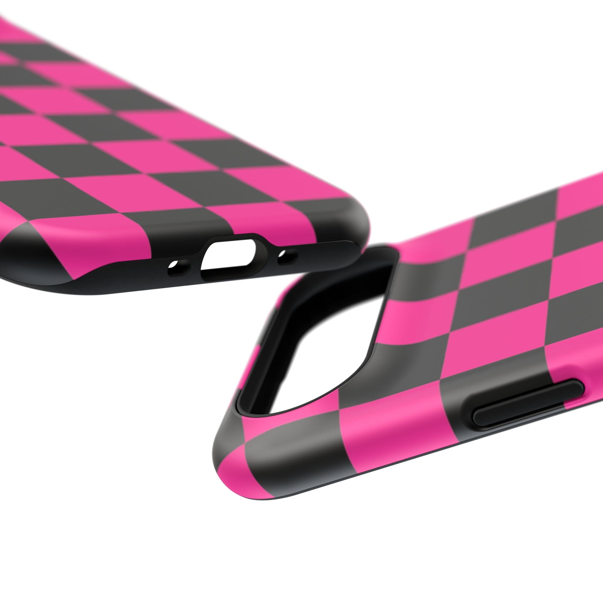 Pink Grid Tough iPhone Case