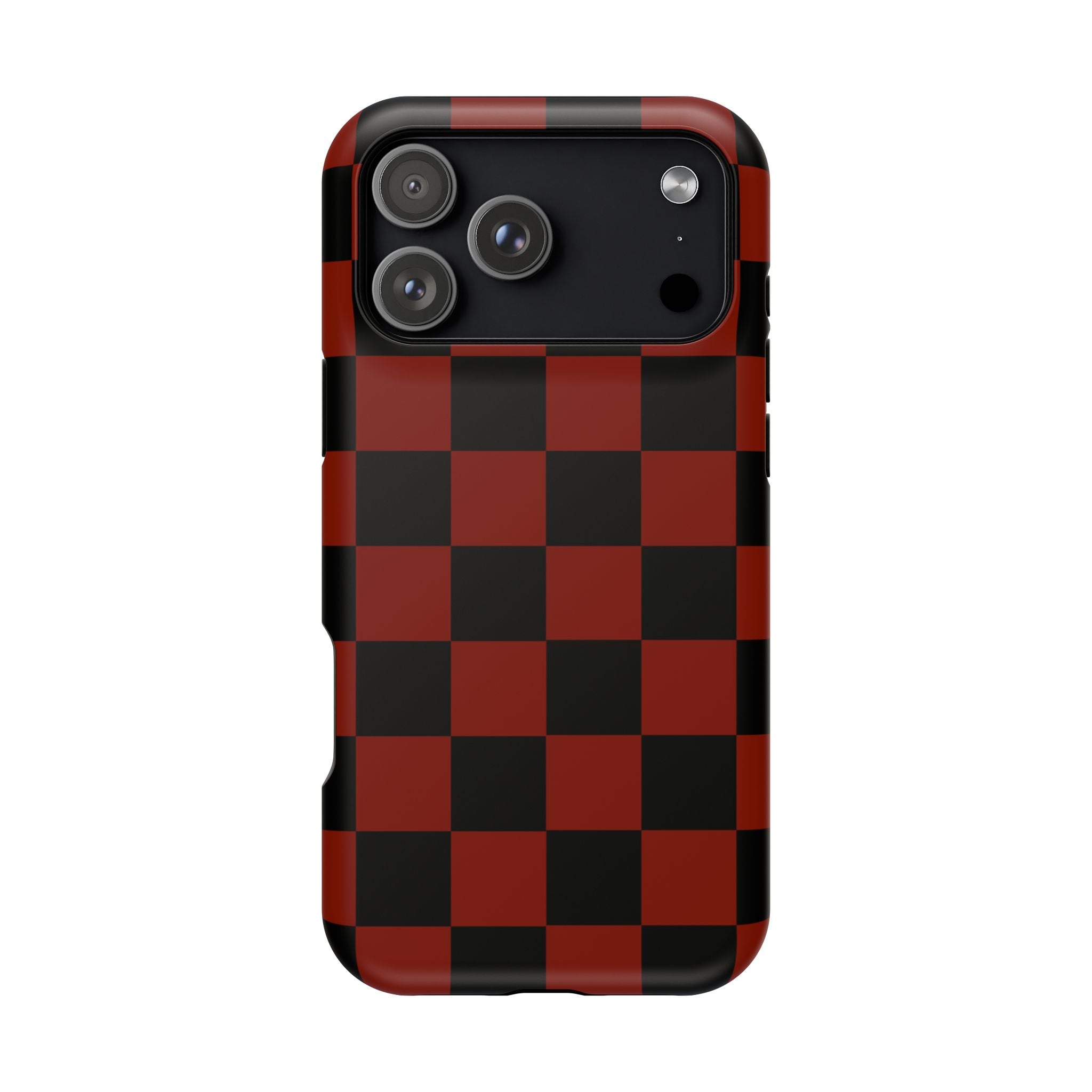 Red Grid Tough iPhone Case