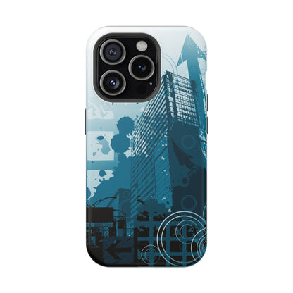 Blue Noise MagSafe Tough iPhone Case