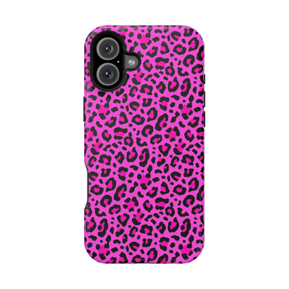 Pink Leopard MagSafe Tough iPhone Case