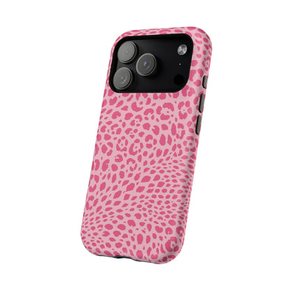 Light Pink Leopard MagSafe Tough iPhone Case