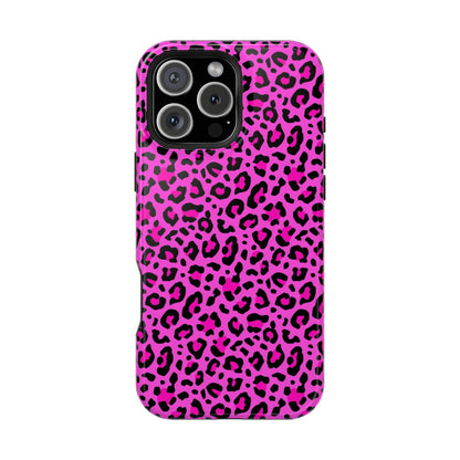 Pink Leopard MagSafe Tough iPhone Case