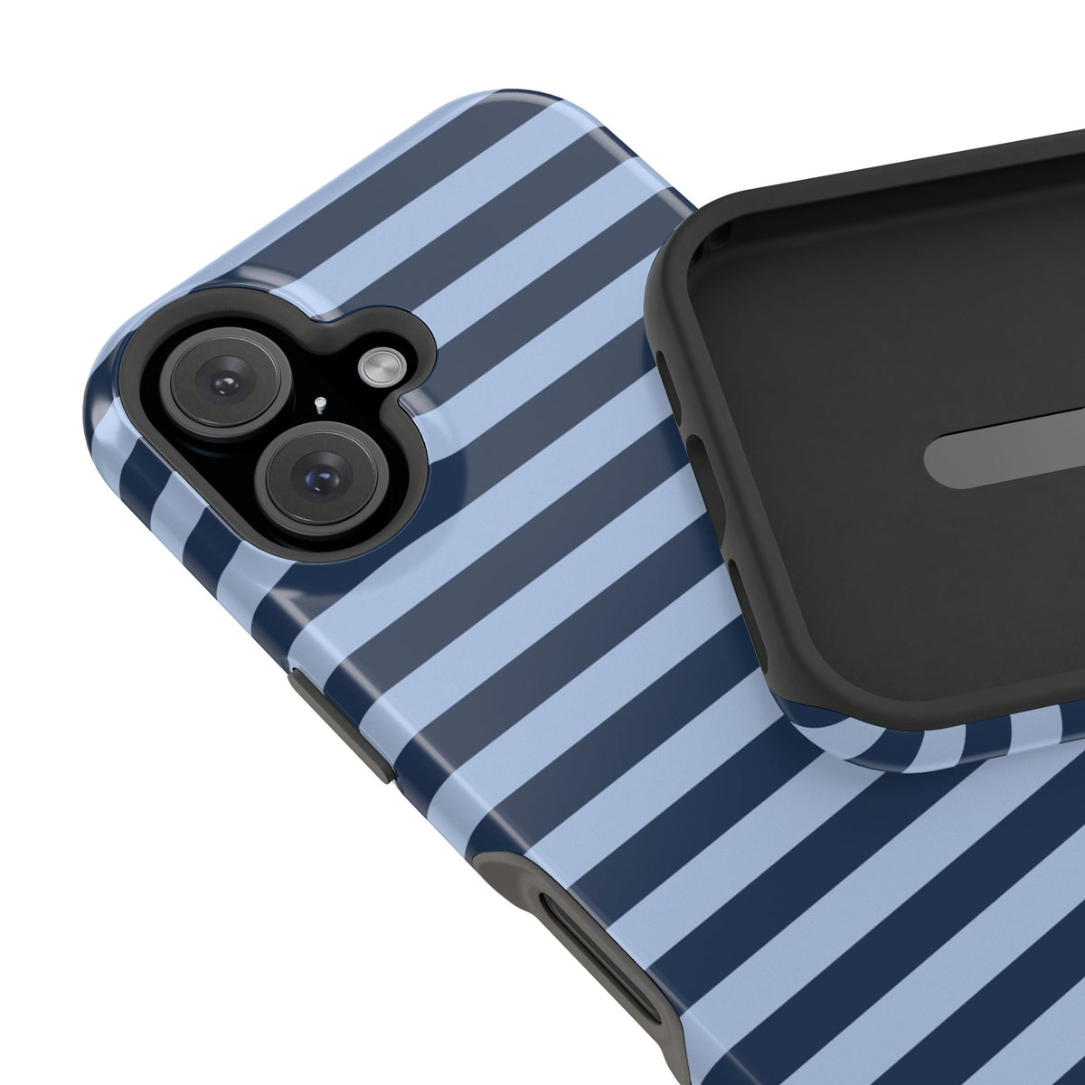 Blue Stripes MagSafe Tough iPhone Case