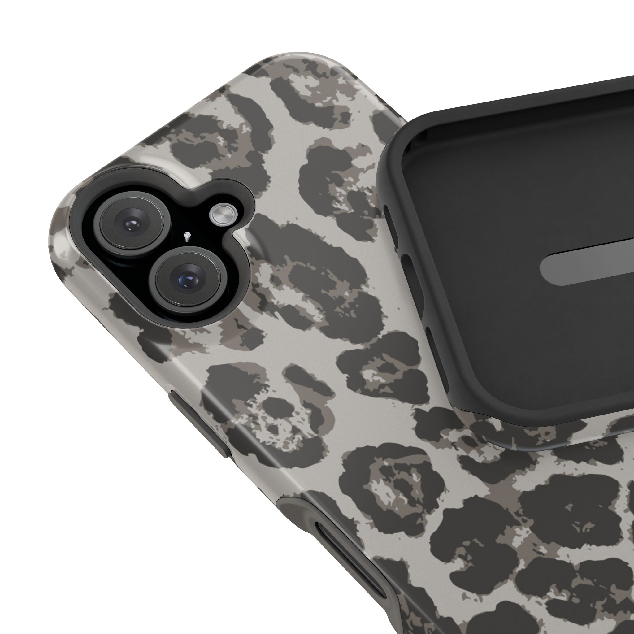Grey Leopard Tough iPhone Case