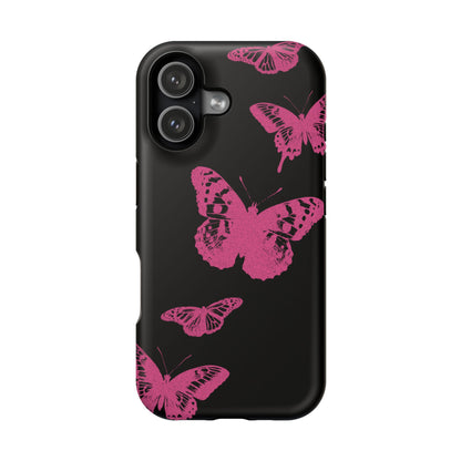 Pink Butterflies MagSafe Tough iPhone Case