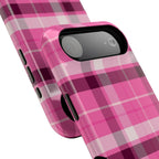 Pink Plaid Tough iPhone Case