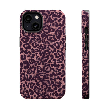 Purple Leopard MagSafe Tough iPhone Case