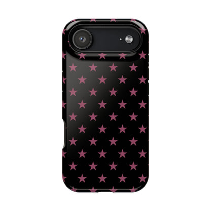 Burgundy Stars MagSafe Tough iPhone Case