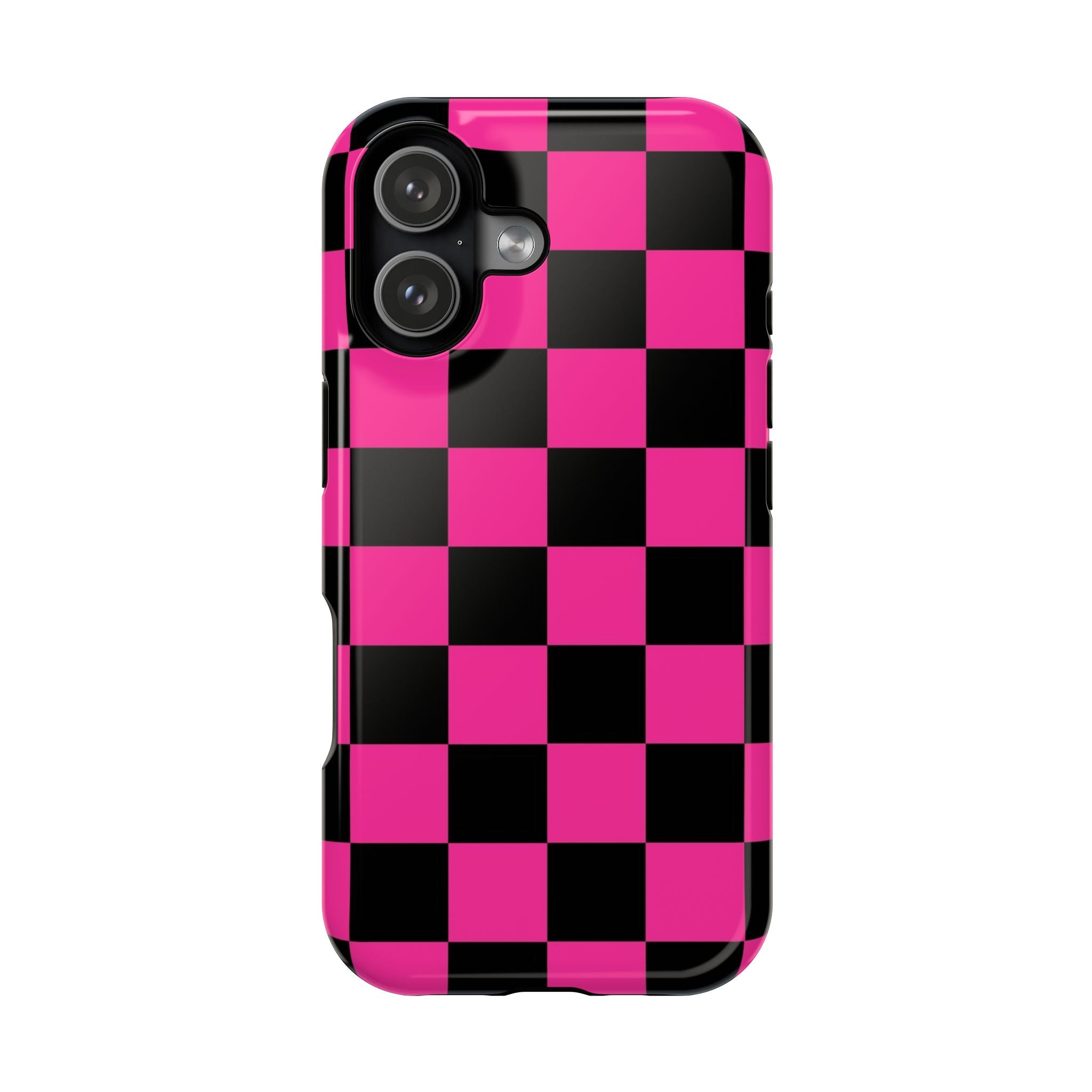 Pink Grid Tough iPhone Case