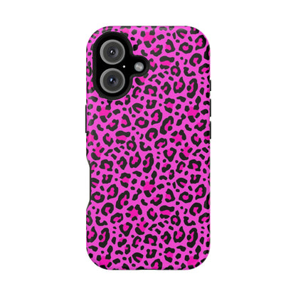 Pink Leopard MagSafe Tough iPhone Case
