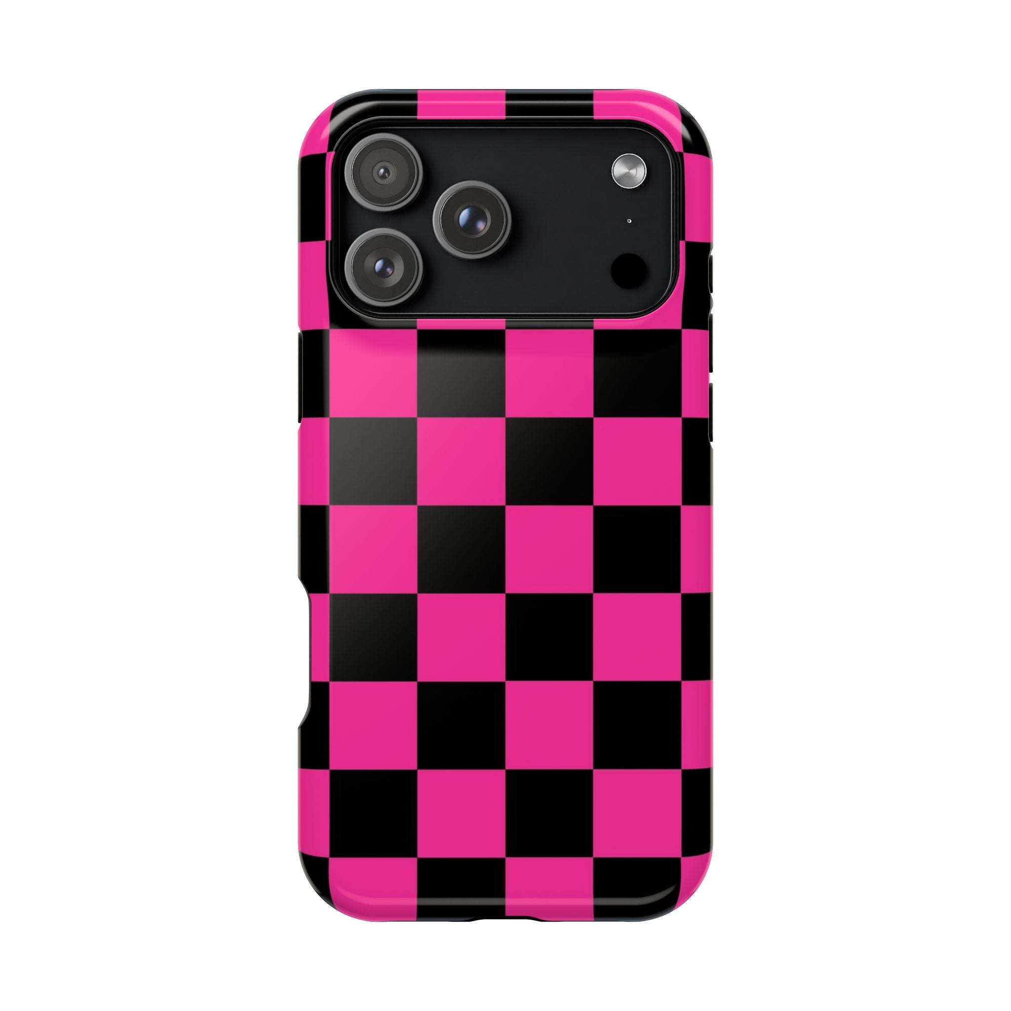 Pink Grid Tough iPhone Case