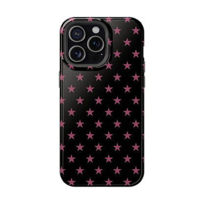 Burgundy Stars MagSafe Tough iPhone Case