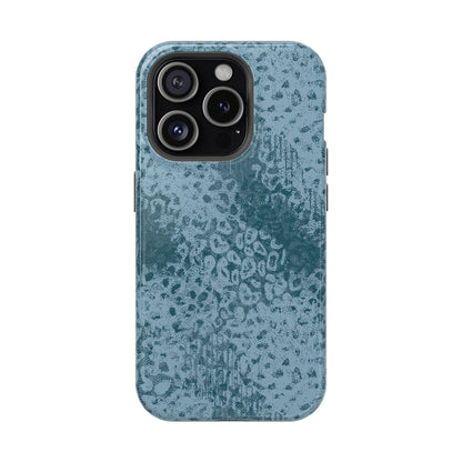 Blue Leopard MagSafe Tough iPhone Case