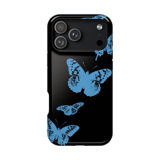 Blue Butterflies MagSafe Tough iPhone Case