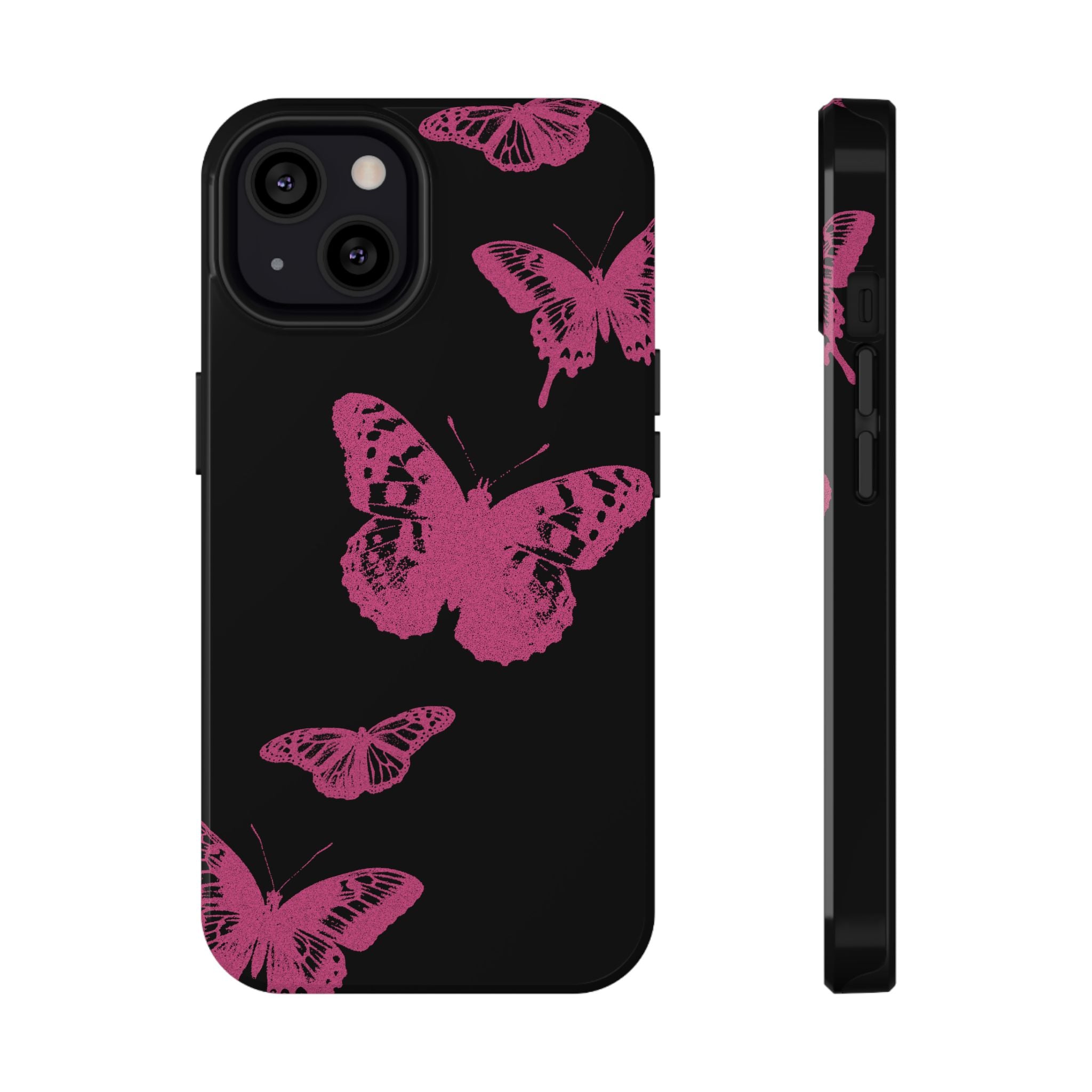 Pink Butterflies Tough iPhone Case