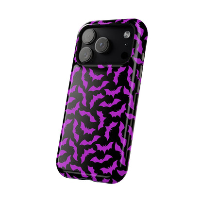 Purple Bats MagSafe Tough iPhone Case