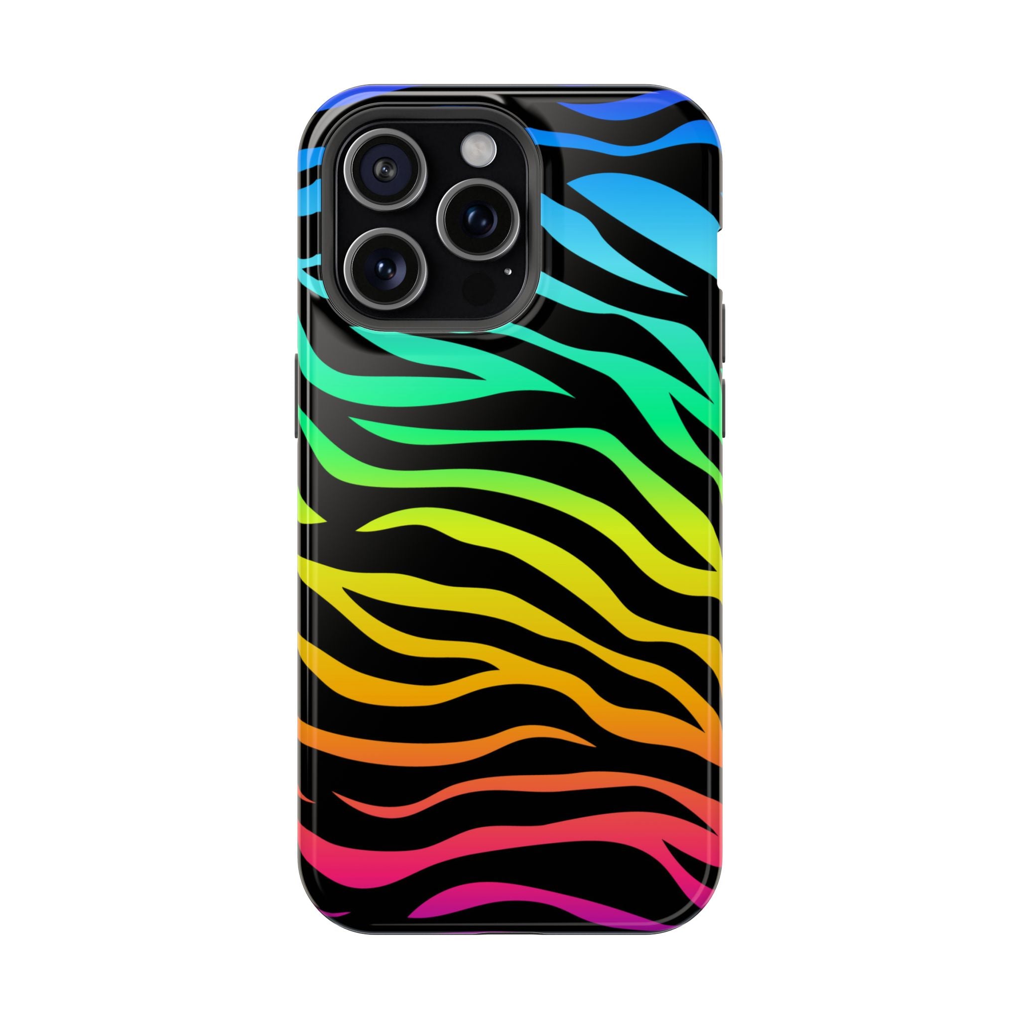 Neon Stripes Tough iPhone Case