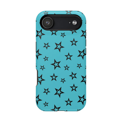 Turquoise Stars MagSafe Tough iPhone Case