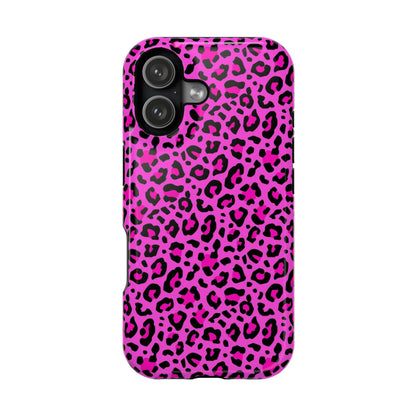 Pink Leopard MagSafe Tough iPhone Case