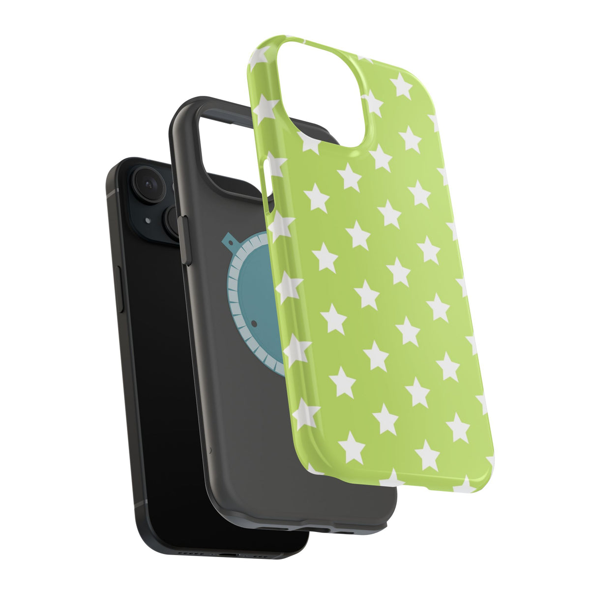 Green Stars MagSafe Tough iPhone Case