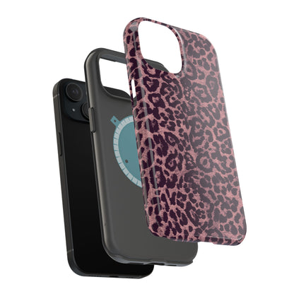 Purple Leopard MagSafe Tough iPhone Case