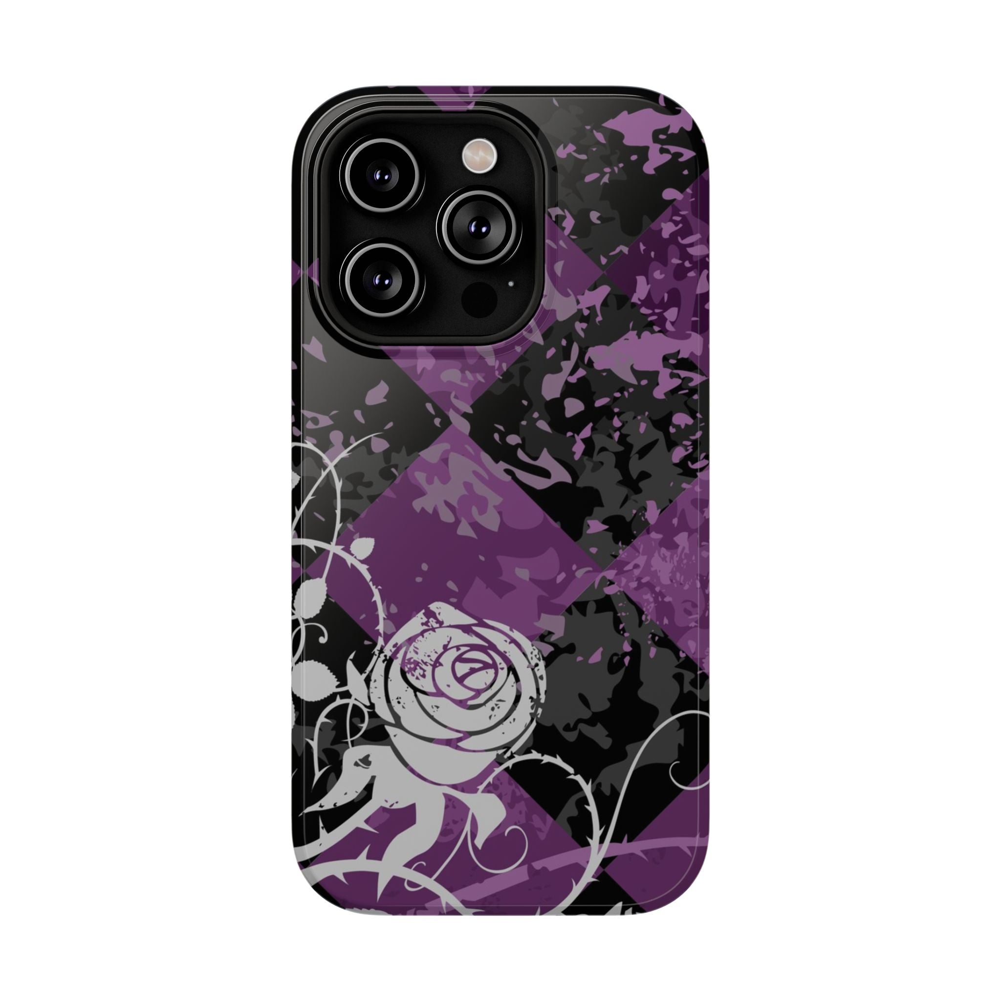 Checkered Rose Tough iPhone Case