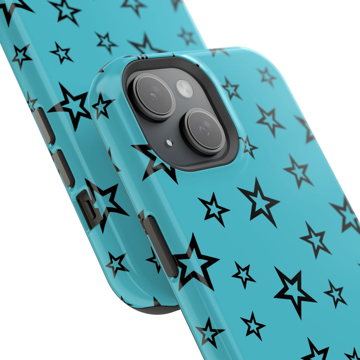 Turquoise Stars MagSafe Tough iPhone Case