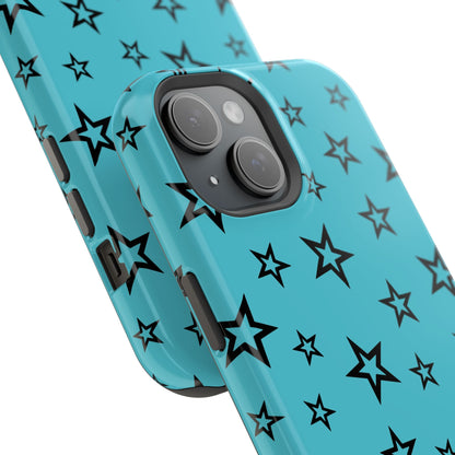 Turquoise Stars MagSafe Tough iPhone Case
