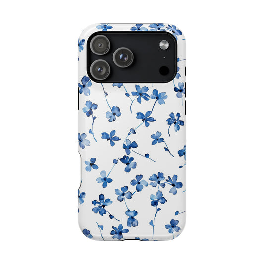 Blue Garden MagSafe Tough iPhone Case