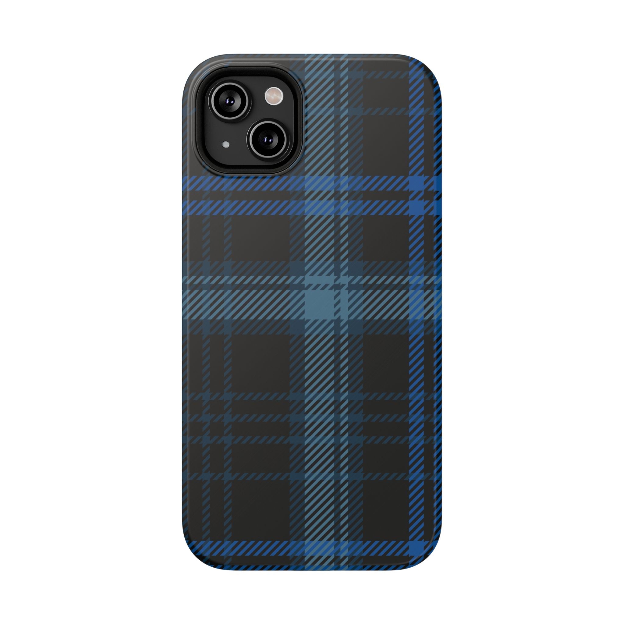 Blue Plaid Tough iPhone Case