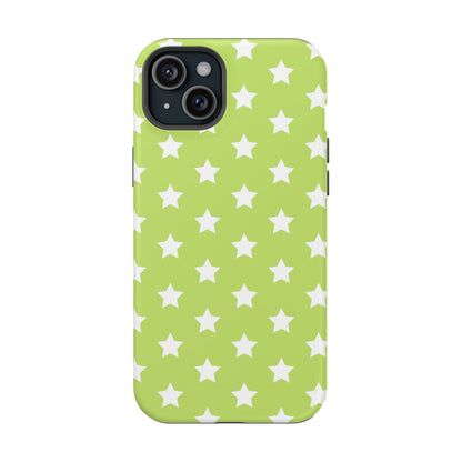 Green Stars MagSafe Tough iPhone Case