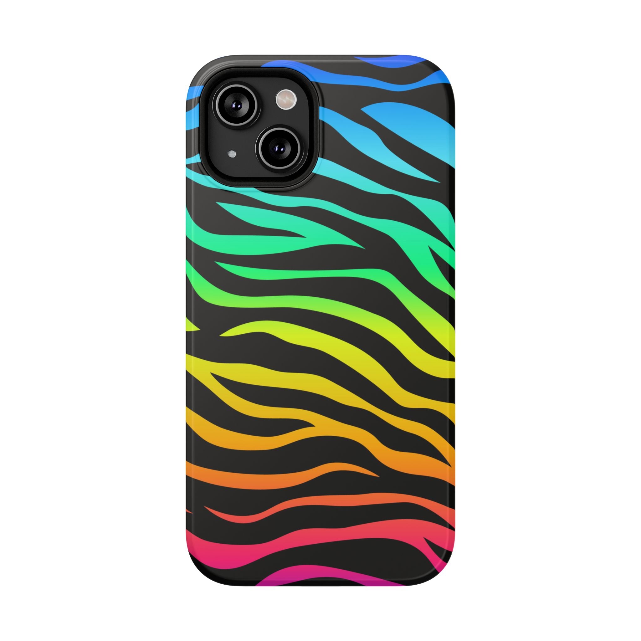 Neon Stripes Tough iPhone Case