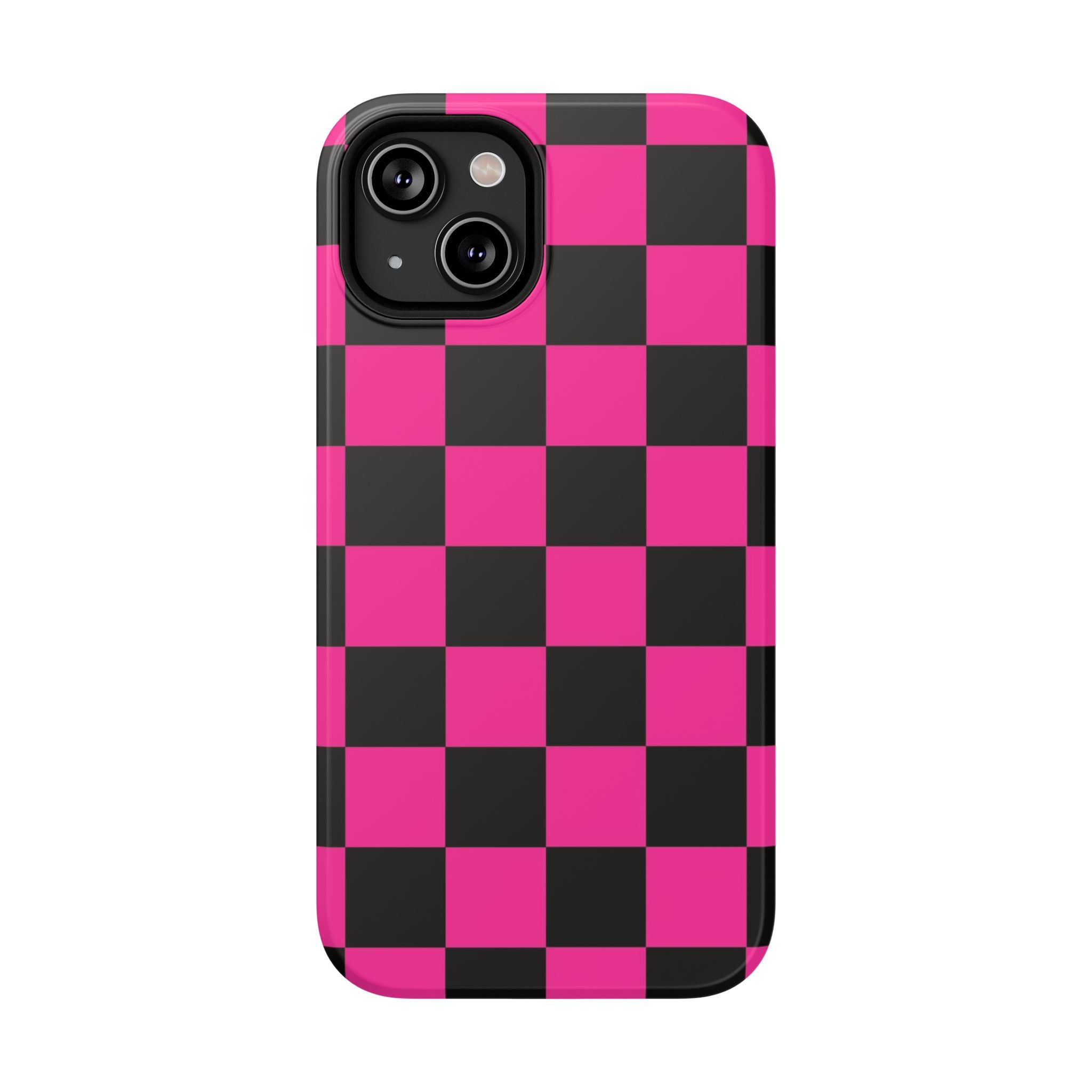Pink Grid Tough iPhone Case