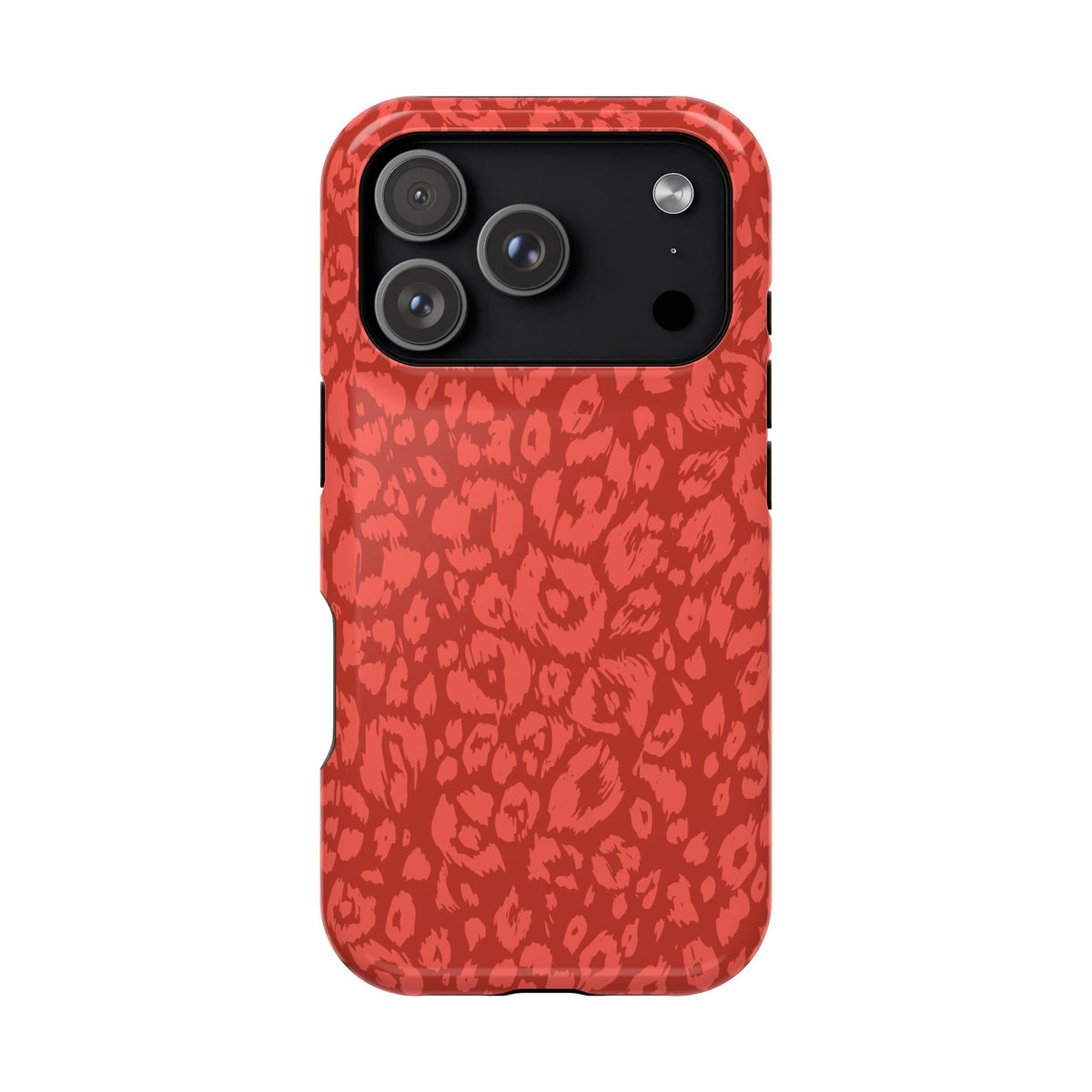 Red Leopard MagSafe Tough iPhone Case