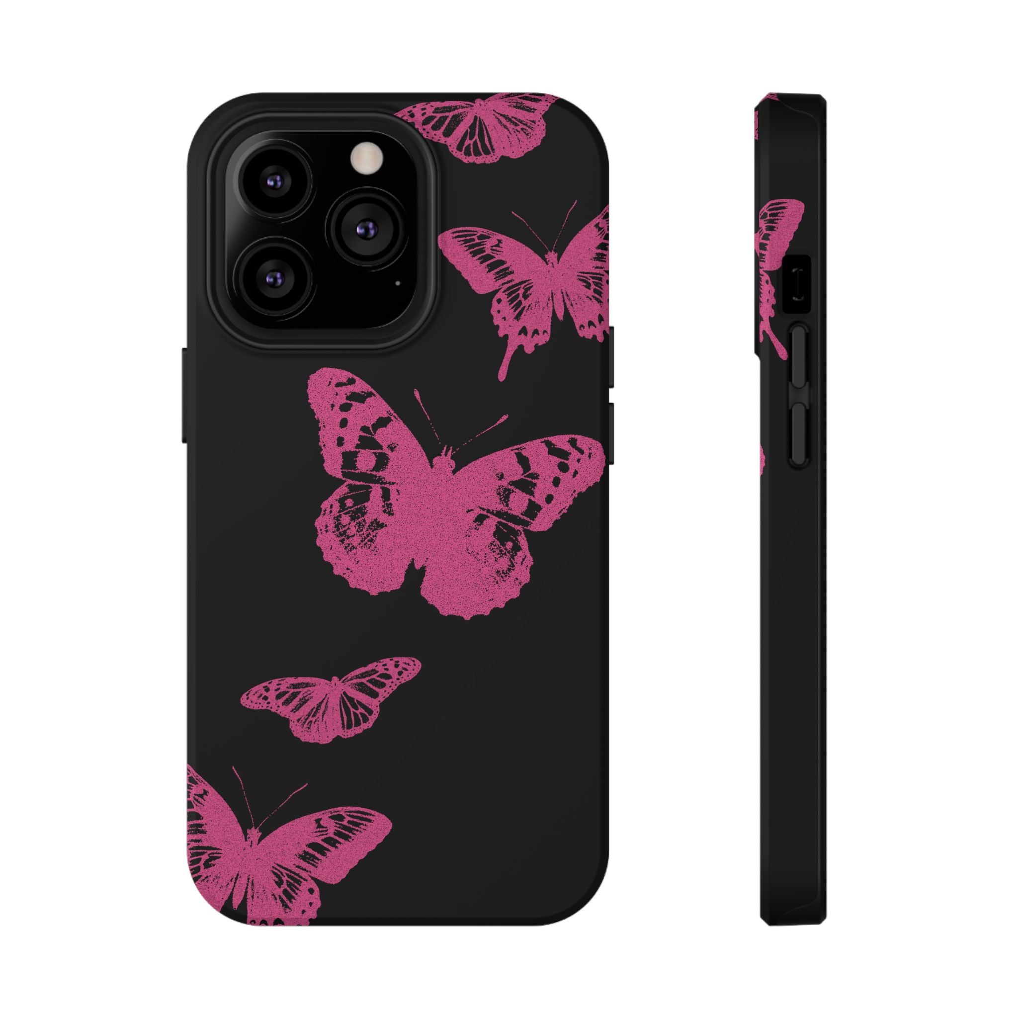 Pink Butterflies Tough iPhone Case