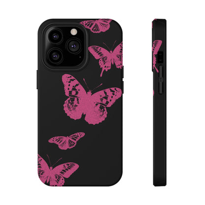 Pink Butterflies MagSafe Tough iPhone Case