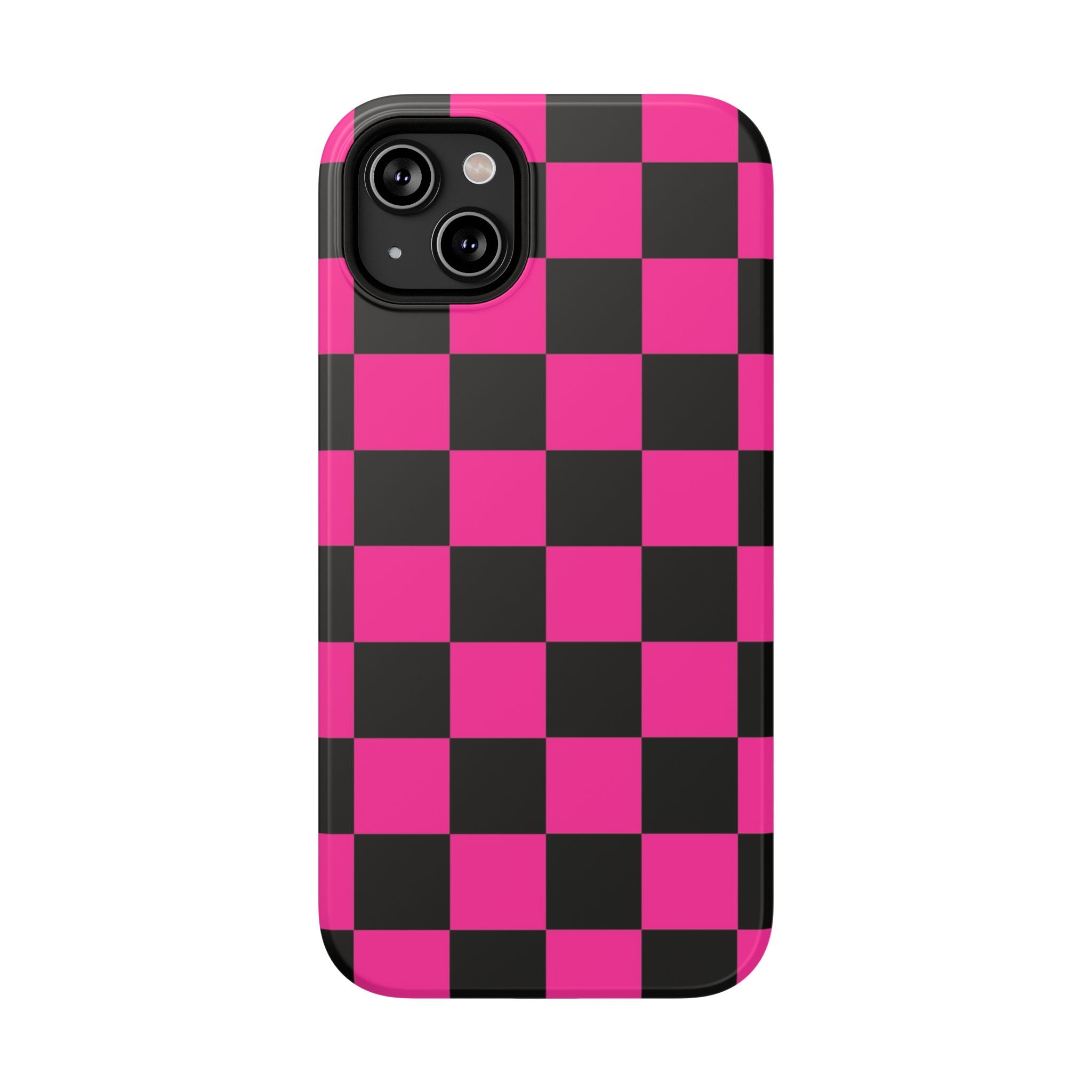 Pink Grid Tough iPhone Case