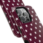 Maroon Stars Tough iPhone Case