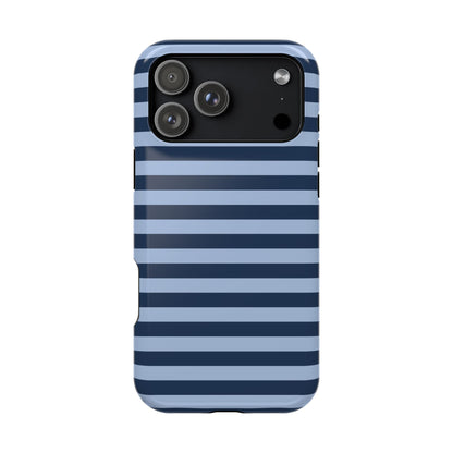 Blue Stripes MagSafe Tough iPhone Case
